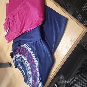 TALBOTS Cozy Pink & Blue Outfit